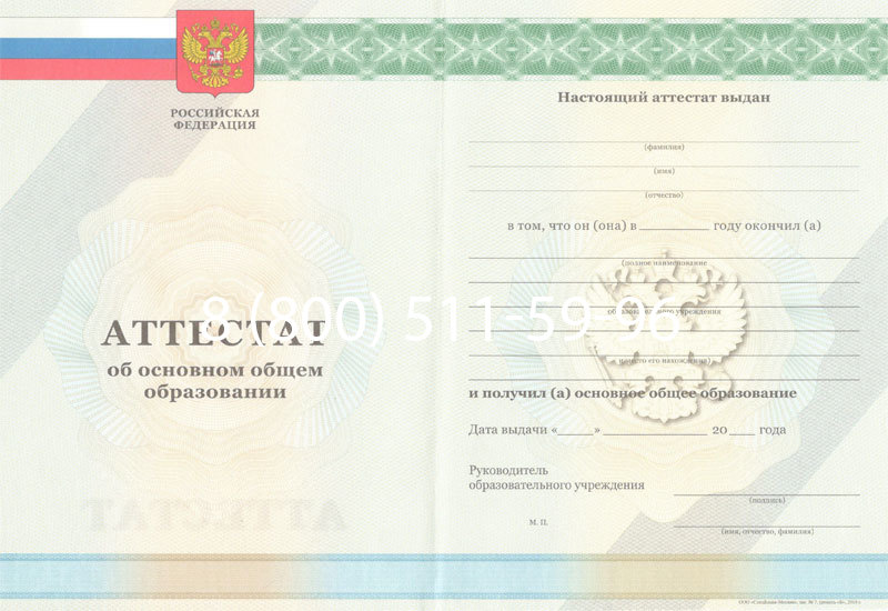 Купить Аттестат за 9 класс 2011-2013 годов в Королёве Купить Аттестат за 9 класс 2011-2013 годов в Королёве